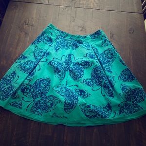 I.E. Relaxed brand skirt, two tone blue